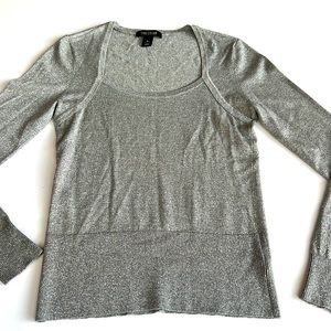 Silver with shine White House black market sweater. So beautiful